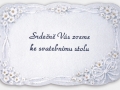 Pozvánka ke svatebnímu stolu, jmenovka