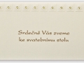 Pozvánka ke svatebnímu stolu, jmenovka