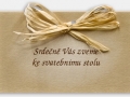 Pozvánka ke svatebnímu stolu, jmenovka